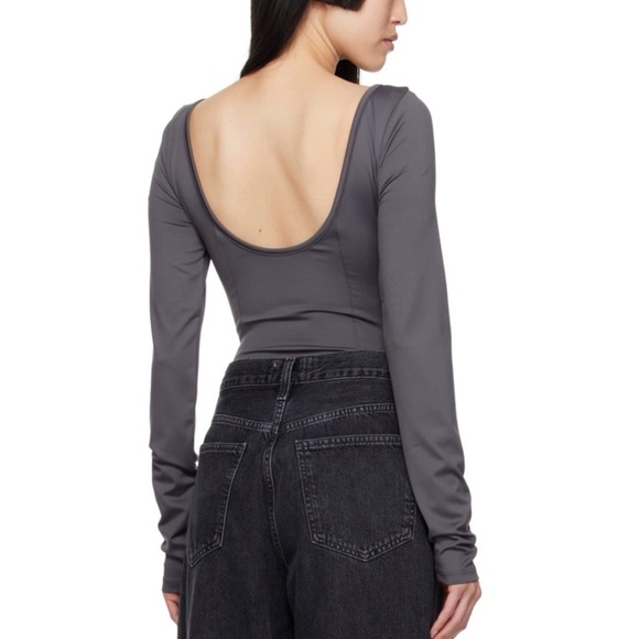 Agolde Tops - Agolde Gray Paulette Bodysuit